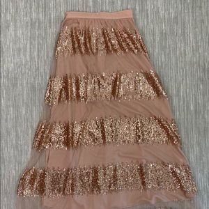 NWT Anthropologie Eva Franco Sequin Maxi Skirt